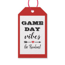 Game Day Vibes Team Hart Gepersonaliseerde Tekst