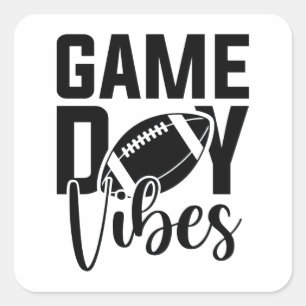 Game Day Vibes Vierkante Sticker