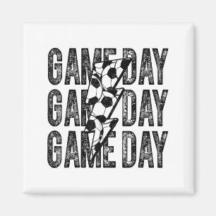 Game Day Voetbal Bliksemschicht Voetbal Moeder Vad Magneet