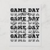 Game Day Voetbal Lover Typografie Briefkaart (Voorkant)