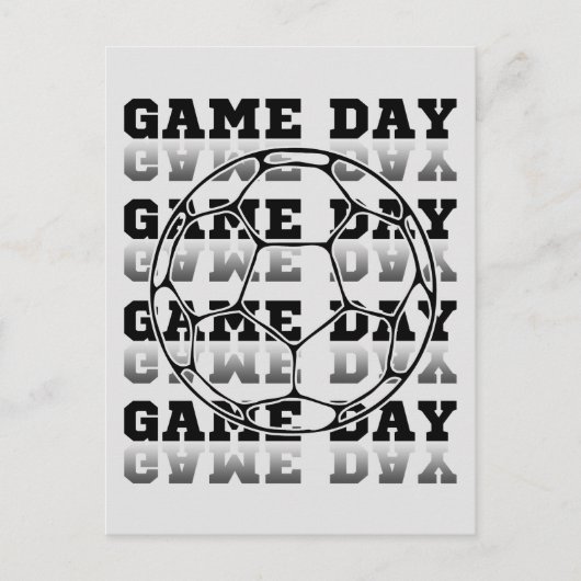 Game Day Voetbal Lover Typografie Briefkaart (Voorkant)