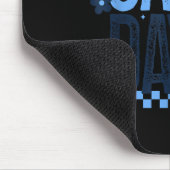 Game Day Voetbal Seizoen Retro Lichtblauw Geruit Muismat (Hoek)