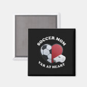 Game Day Voetbalmoeder – 3d Hart En Ll Ontwerp Magneet (Voorkant / Achterkant)