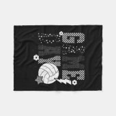 Game Day Volleyball Checkered Funny Volleyball  Fleece Deken (Voorkant (Horizontaal))
