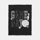 Game Day Volleyball Checkered Funny Volleyball  Fleece Deken (Voorkant)