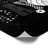 Game Day Volleyball Checkered Funny Volleyball  Poster (Hoek)