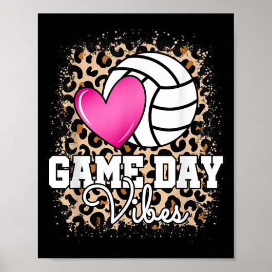 Game Day Volleyball Leopard Print Women Vol (Voorkant)