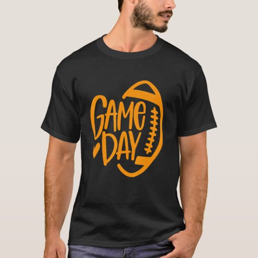 Game Day Youth or High School Football Mama Footba T-shirt (Voorkant)