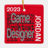 Game Designer Buitengewoon CUSTOM Keramisch Ornament (Voorkant)