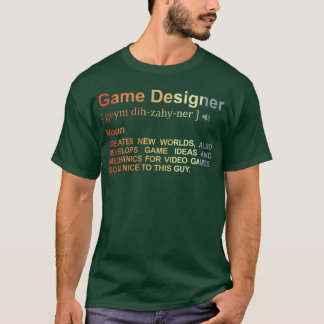 Game Designer Definitie retro T-shirt