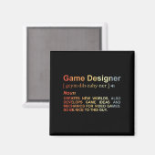Game Designer Definition Game Programmeur Game Dev Magneet (Voorkant / Achterkant)
