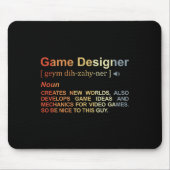 Game Designer Definition Game Programmeur Game Dev Muismat (Voorkant)