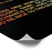 Game Designer Definition Game Programmeur Game Dev Poster (Hoek)