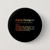 Game Designer Definition Game Programmeur Game Dev Ronde Button 5,7 Cm (Voorkant)
