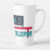 Game Developer Latte Mug - Blue Letters Latte Mok (Rechts)
