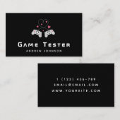 Game Developer Tester Schattigee Joystick Controll Visitekaartje (Voorkant / Achterkant)