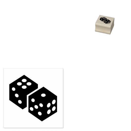 "Game Dice" Rubberen stempel (Gestempeld)