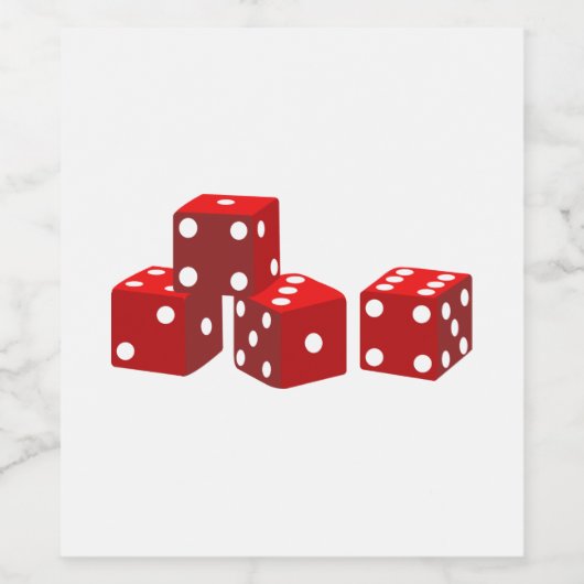 Game Dice Wijn Etiket (Enkel label)