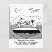 Game Dog Plays Chess Briefkaart (Voorkant)