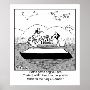 Game Dog Plays Chess Poster