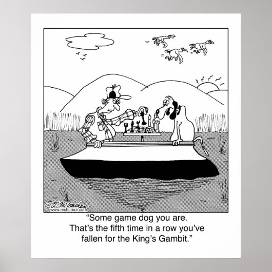 Game Dog Plays Chess Poster (Voorkant)