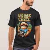 Game en Chill luie controller hoofdtelefoon gamepa T-shirt (Voorkant)