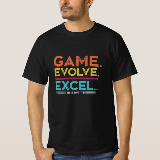 Game Evolve Excel T-shirt (Voorkant)