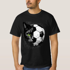 Game Face | Half Kat Half Voetbal Grafische T-shir T-shirt