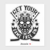 Game Face op Hockey Sticker (Vel)