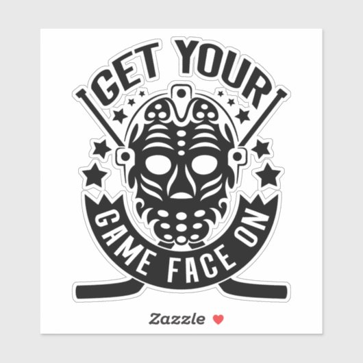 Game Face op Hockey Sticker (Vel)