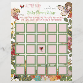 Game Fairy Whimsical Ladybug Baby Bingo Flyer