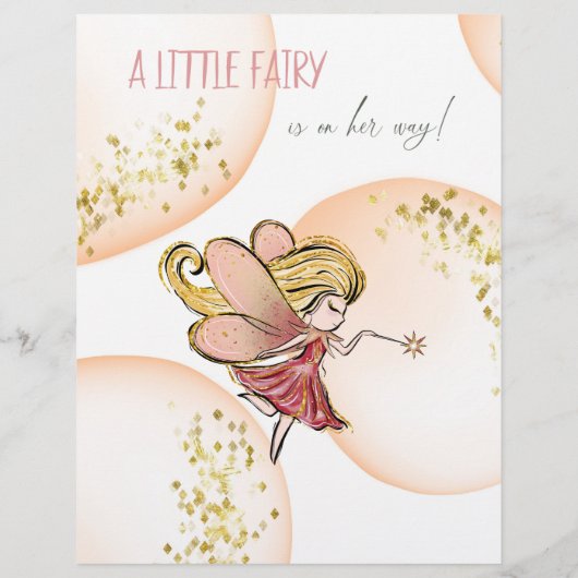 Game Fairy Whimsical Ladybug Baby Bingo Flyer (Achterkant)