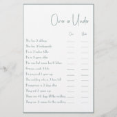 Game Flyer over of onder Couple Shower (Voorkant)