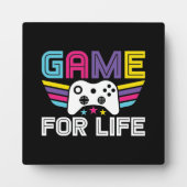 Game for Life - Grappig videogamer, Humor voor gam Fotoplaat (Voorkant)