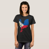 Game fowl Filipino Philippines flag gaff rooster G T-shirt (Voorkant volledig)