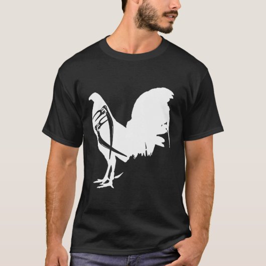Game Fowl Gallegos Haan Kip Gallero Wit B T-shirt (Voorkant)