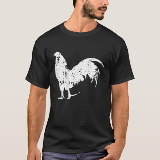 Game Fowl Gallegos, Rooster, Chicken Silhouette St T-shirt (Voorkant)