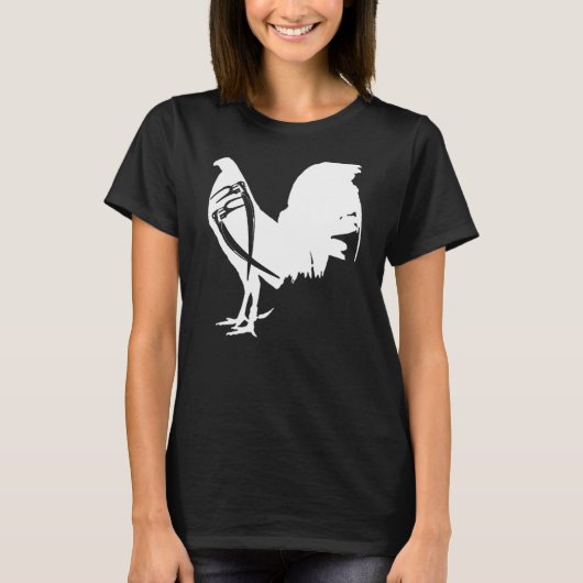 Game Fowl Gallegos Rooster Chicken White soy galle T-shirt (Voorkant)