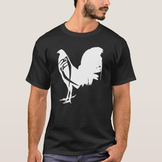 Game Fowl Gallegos Rooster Chicken White soy galle T-shirt (Voorkant)
