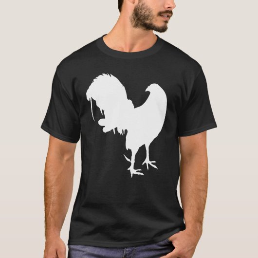 Game Fowl Gallegos, Rooster, gamefowl Chicken whit T-shirt (Voorkant)
