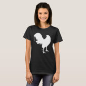Game Fowl Gallegos, Rooster, gamefowl Chicken whit T-shirt (Voorkant volledig)