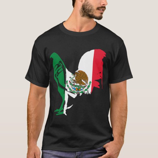 Game fowl Mexicaanse vlag gaff rooster Gamefow T-shirt (Voorkant)
