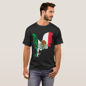 Game fowl Mexicaanse vlag gaff rooster Gamefow T-shirt (Voorkant volledig)