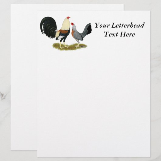 Game Fowl Pair (Voorkant / Achterkant)