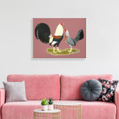 Game Fowl Pair Canvas Afdruk (Insitu (Woonkamer))