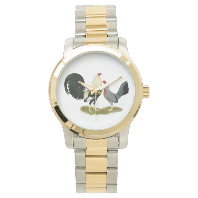 Game Fowl Pair Horloge (Voorkant)