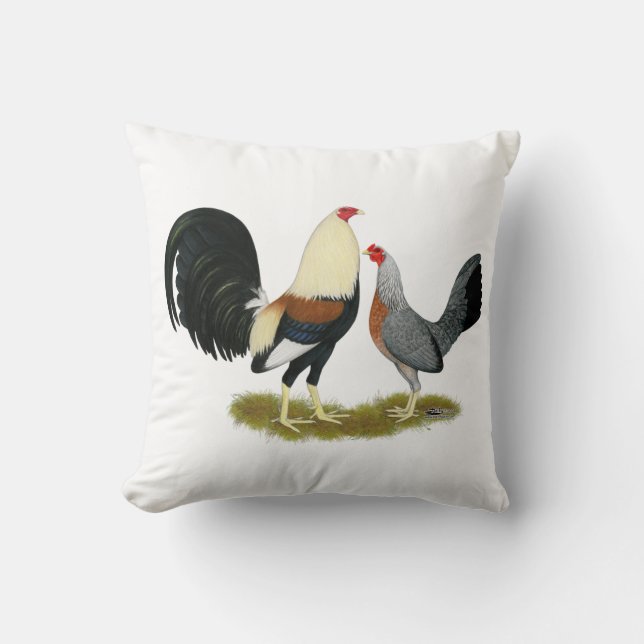 Game Fowl Pair Kussen (Voorkant)