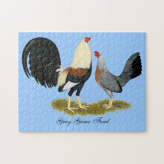 Game Fowl Pair Legpuzzel (Horizontaal)