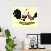 Game Fowl Pair Poster (Thuiskantoor)