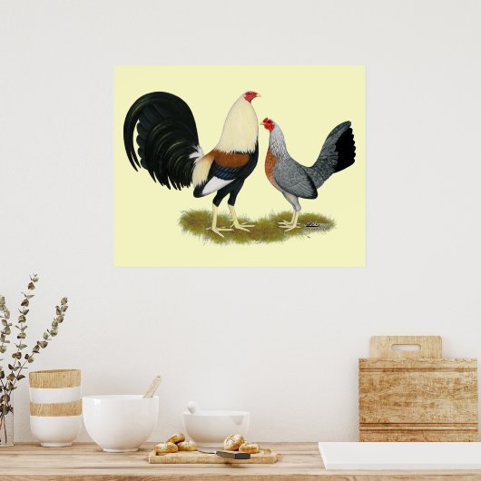 Game Fowl Pair Poster (Keuken)